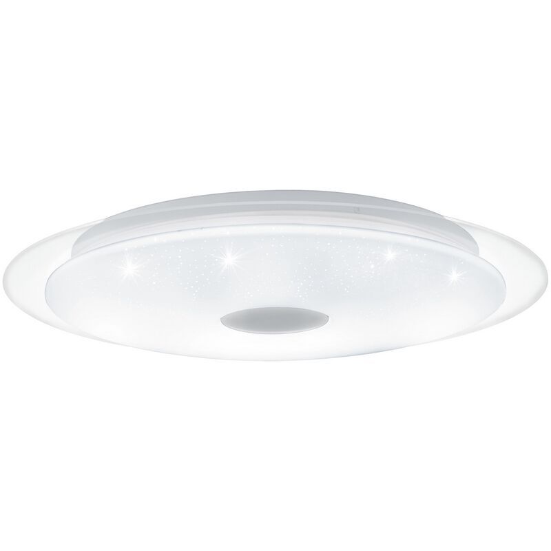 Lampe plafond transparente en acier, Dunya, 36W, couleur réglable LED