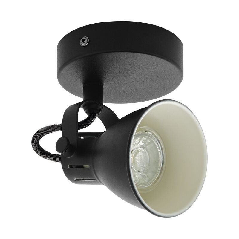 Spot plafond noir en acier, Tinke