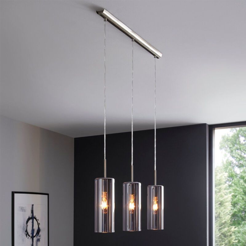 Suspension grise en verre, Tino Suspension grise en verre, Tino