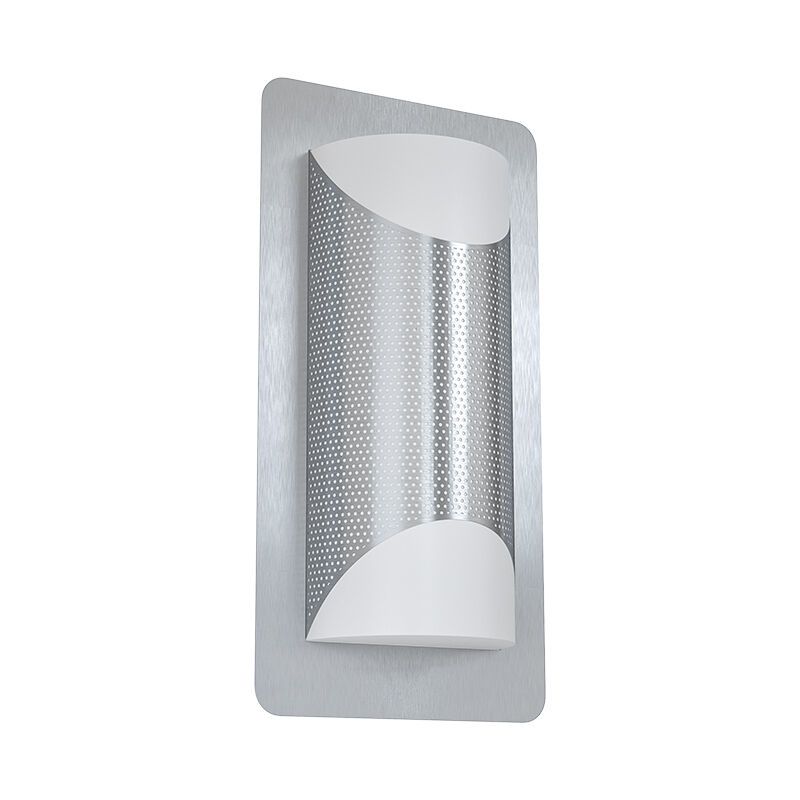 Luminaire extérieur argenté en acier inoxydable, Maika, IP44