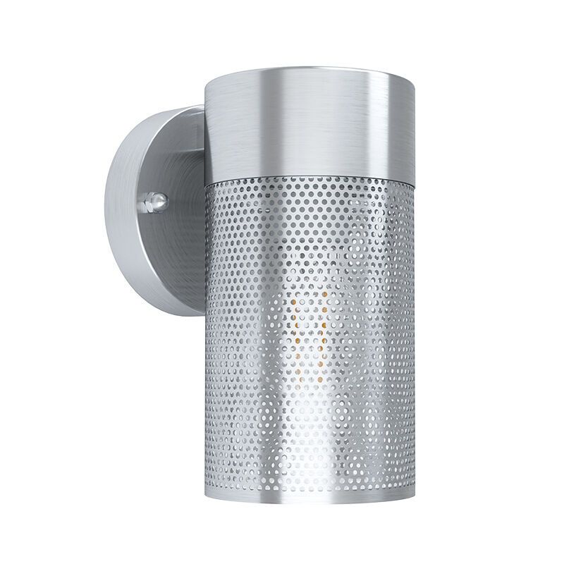 Luminaire extérieur argenté en acier inoxydable, Liliane, IP44