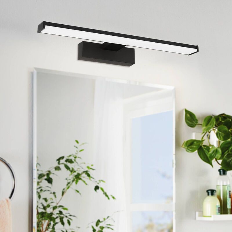 Éclairage miroir noir en plastique, Nancy, 7,4W, 4000K LED, IP44
