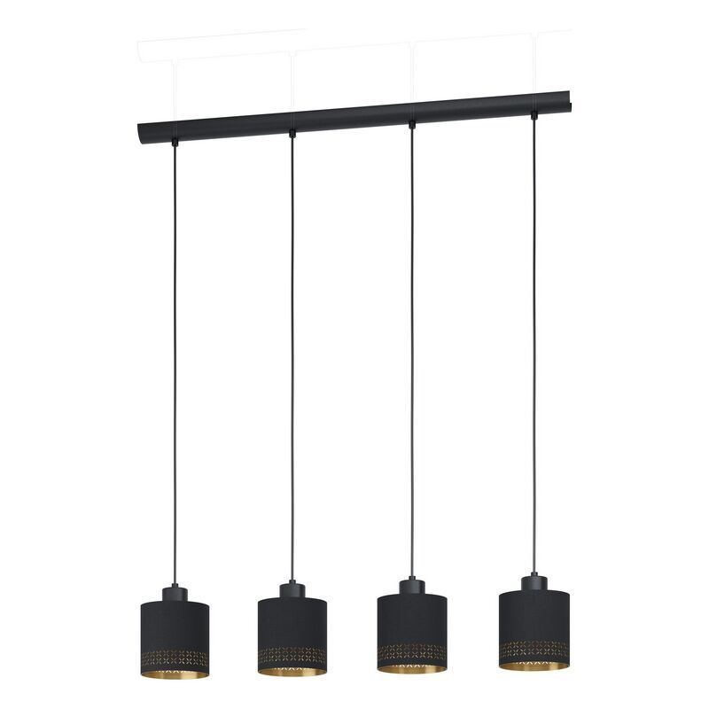 Suspension noire en tissu, Niko