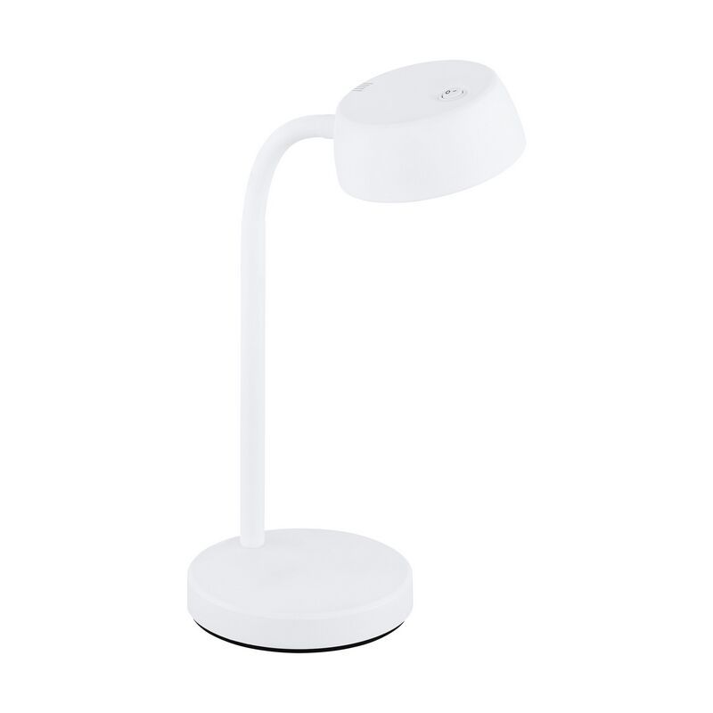 Lampe de table blanche en plastique, Annelin, 4W, 3000K LED, avec interrupteur
