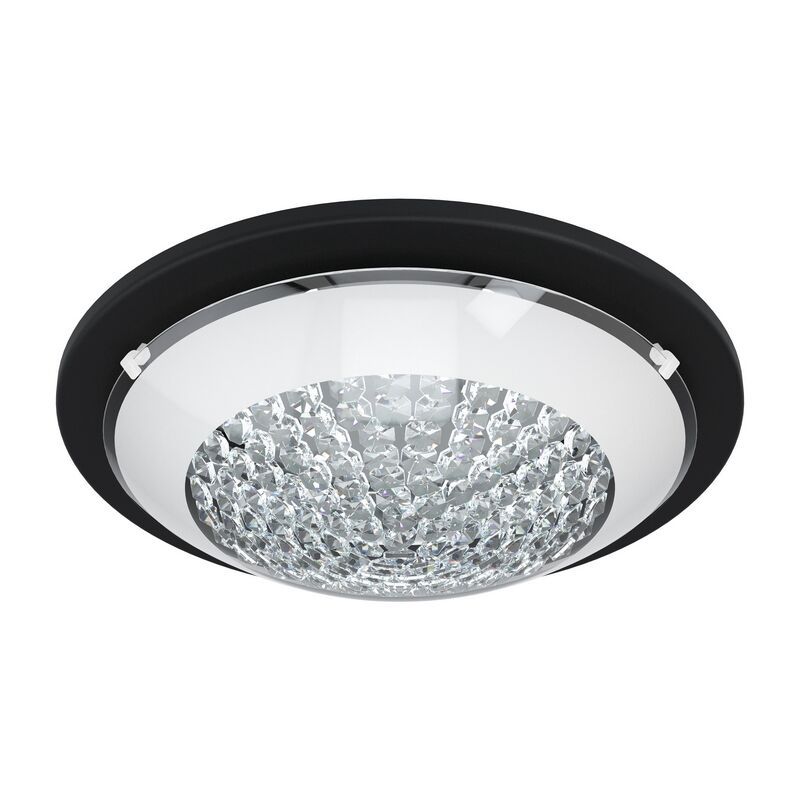 Lampe plafond noire en acier, Geeske, 11W, 3000K LED