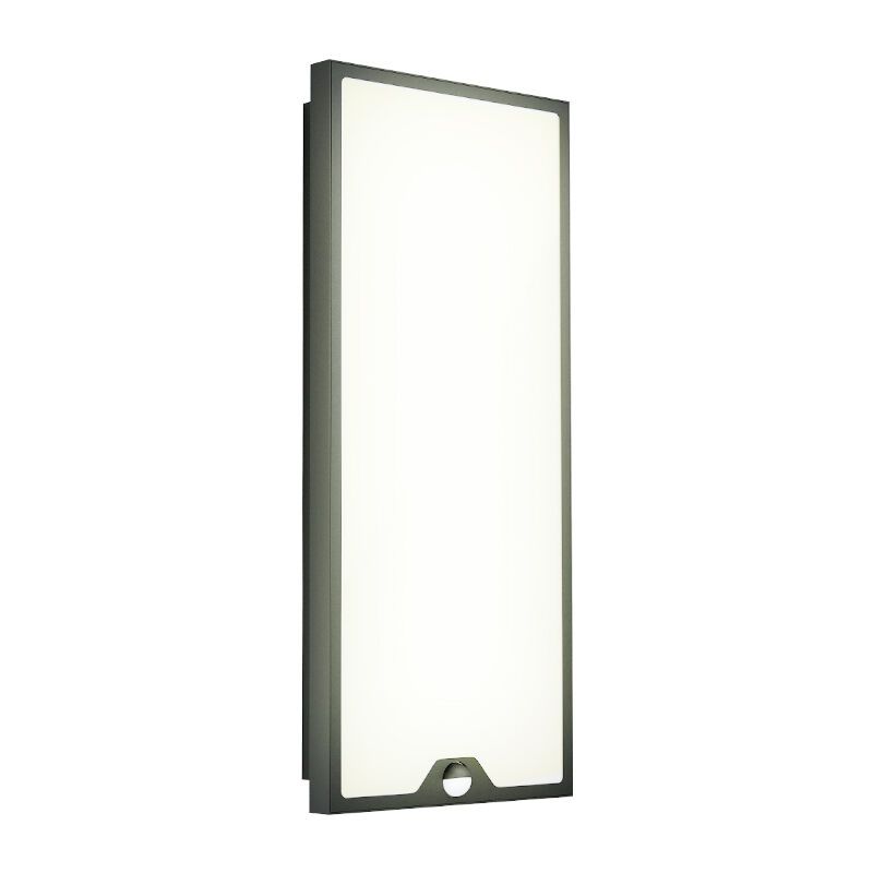 Applique extérieur avec détecteur de mouvement noire en acier, Lydian, 18,5W, 3000K LED, IP44