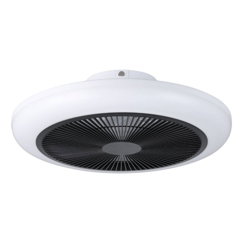 Ventilateur de plafond blanc en plastique, Henny, 5,2W, blanc chaud à froid réglable LED, avec télécommande