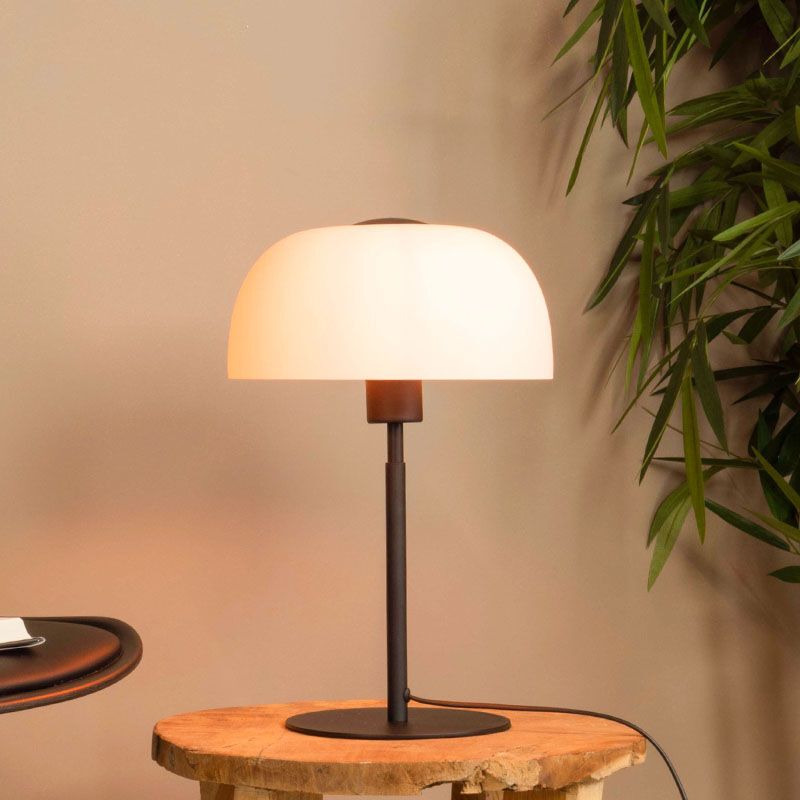 Lampe de table noire en verre, Miam, avec interrupteur