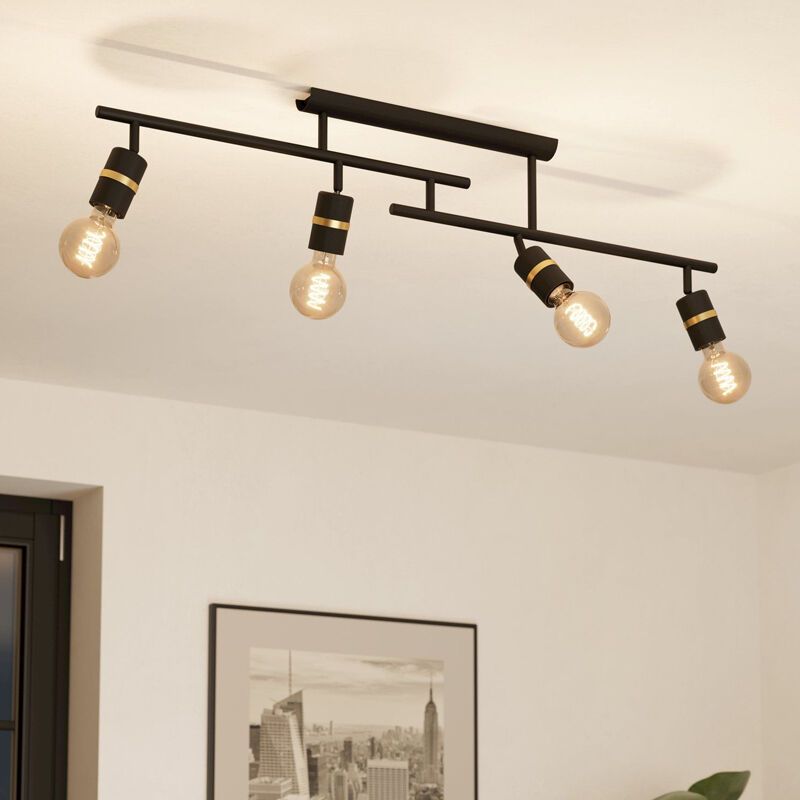 Spot plafond noir en aluminium, Jelger