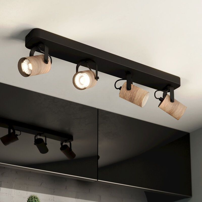 Spot plafond en bois noir, Thierry Spot plafond en bois noir, Thierry