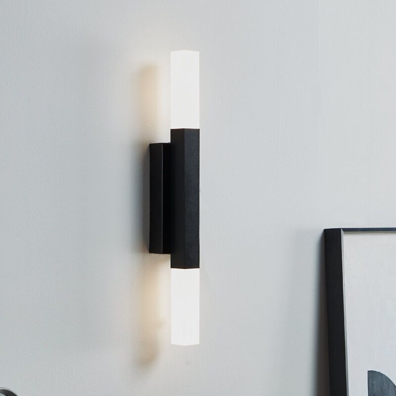 Éclairage miroir noir en aluminium, Yolande, 5,5W, 3000K LED, IP44