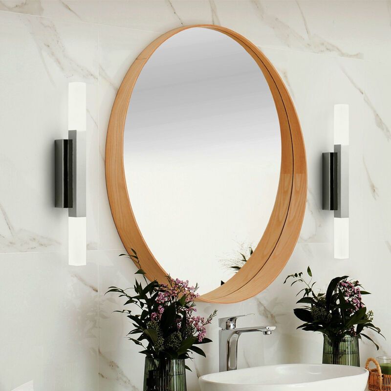Éclairage miroir chromé en aluminium, Yolande, 5,5W, 3000K LED, IP44 Éclairage miroir chromé en aluminium, Yolande, 5,5W, 3000K LED, IP44