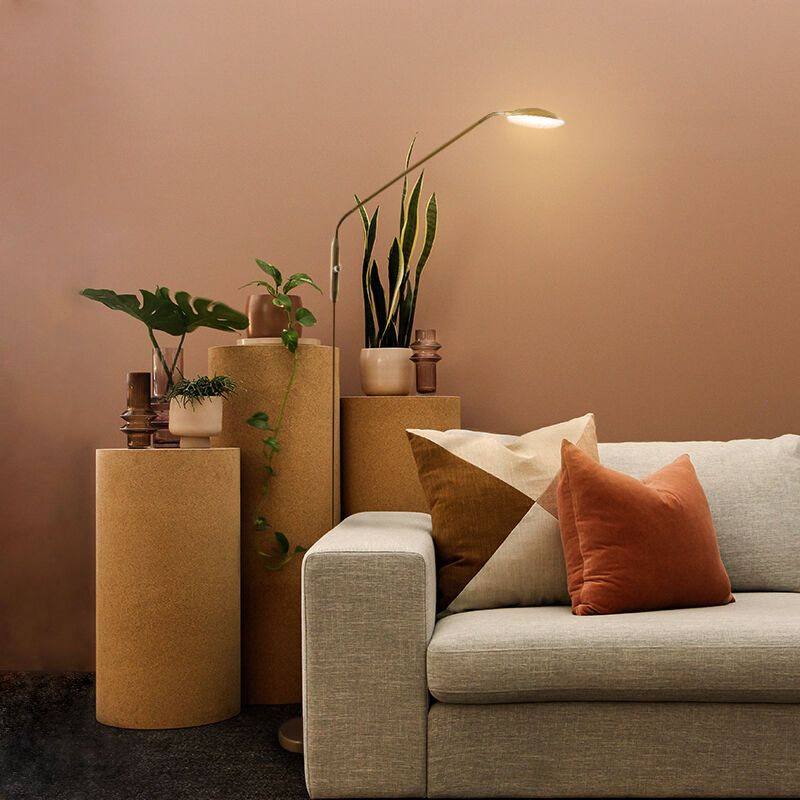 Lampadaire liseuse laiton moderne, Salvador, 5W, 3000K LED, avec interrupteur Lampadaire liseuse laiton moderne, Salvador, 5W, 3000K LED, avec interrupteur