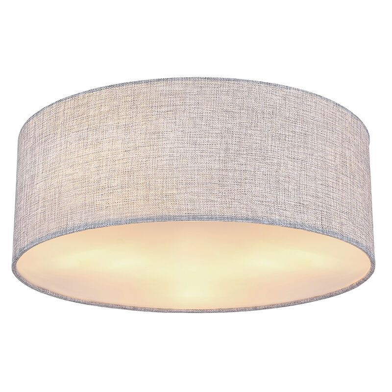 Lampe plafond grise en métal, Sileda