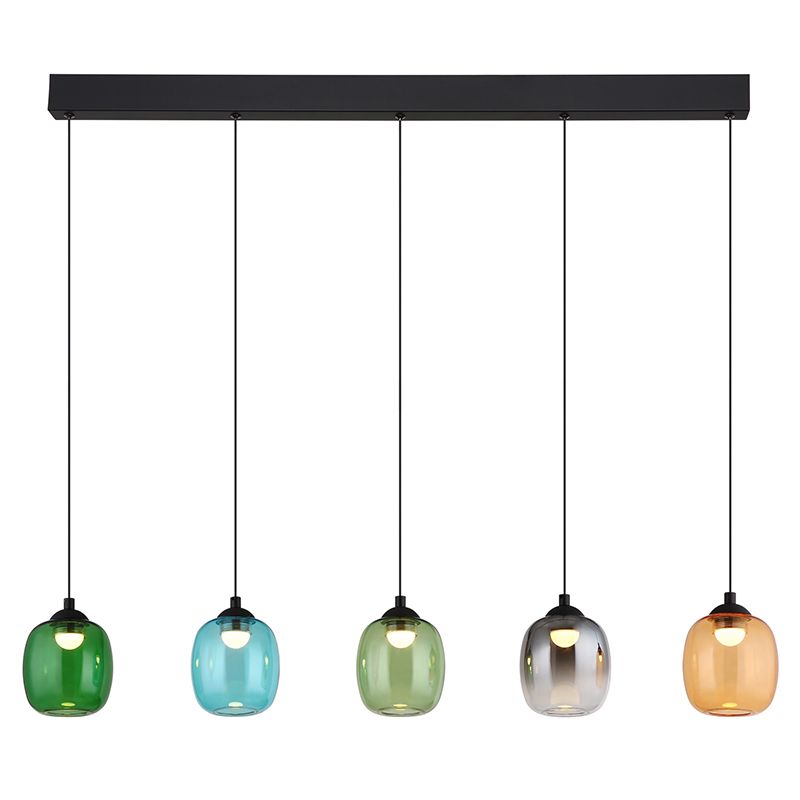 Suspension multicolore en verre, Karsten, 27W, 3000K LED, gradable en 3 étapes Suspension multicolore en verre, Karsten, 27W, 3000K LED, gradable en 3 étapes