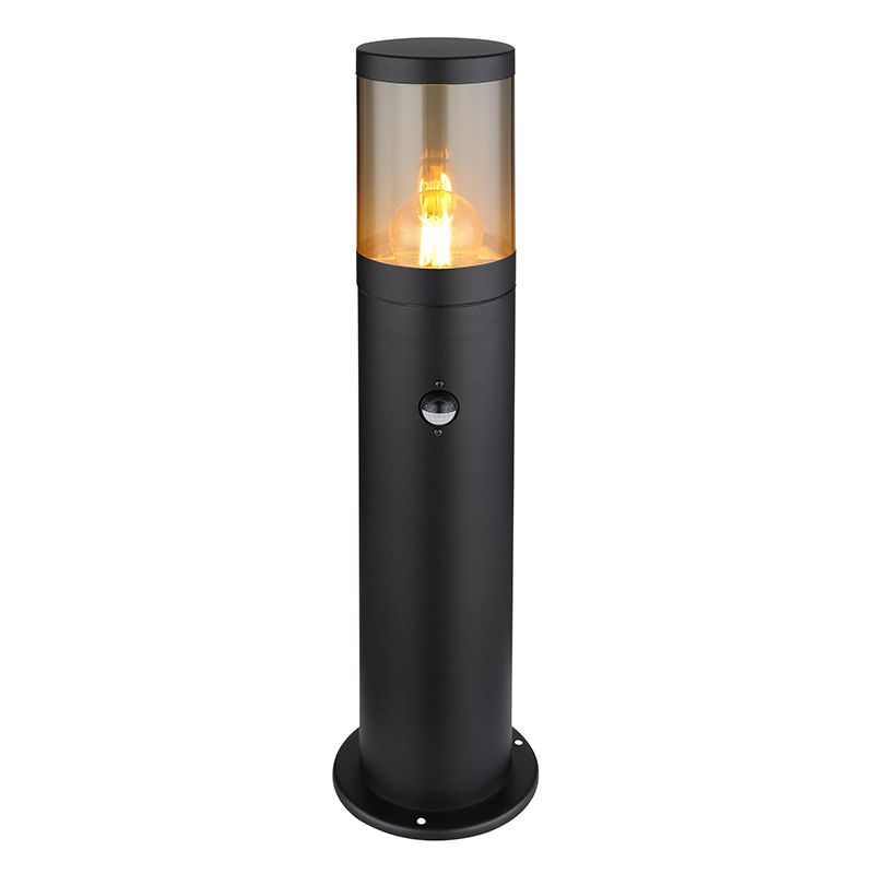Luminaire extérieur noir en acier inoxydable, Lambert, IP44