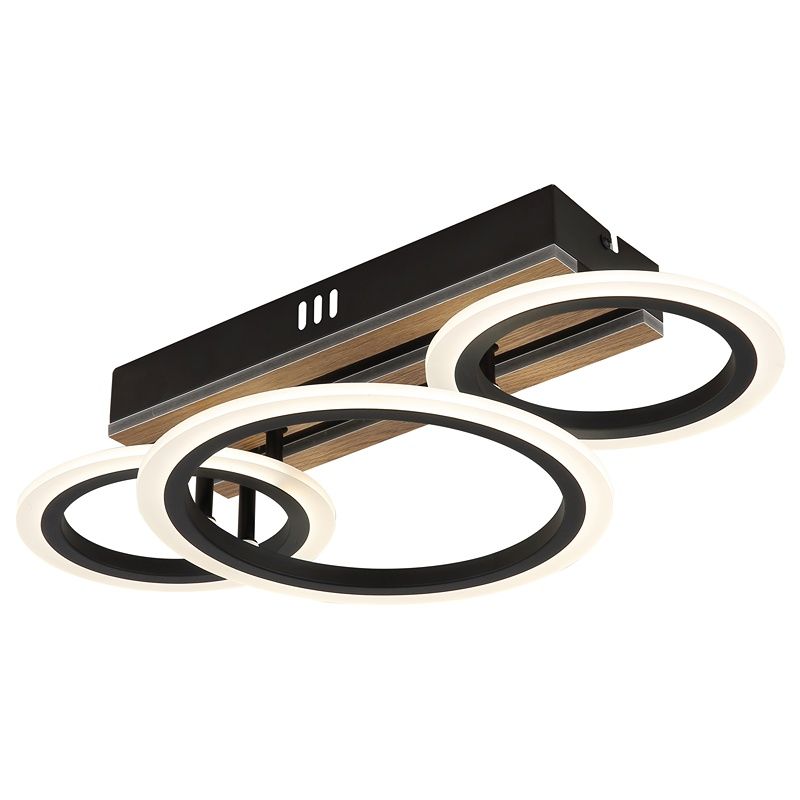 Plafonnier noir en métal, Benedicte, 21W, white switch LED Plafonnier noir en métal, Benedicte, 21W, white switch LED