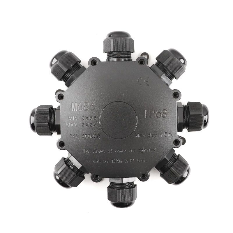 Coupleur de câble rond étanche à 8 voies, avec prise Wago à l'intérieur, IP68