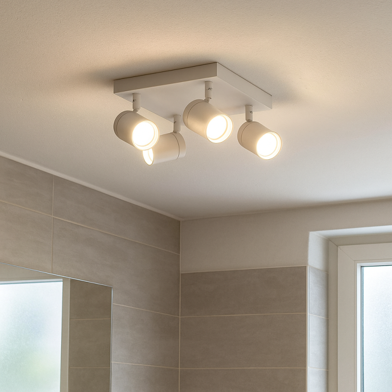 Spot plafond blanc moderne, Ciara, IP44 Spot plafond blanc moderne, Ciara, IP44