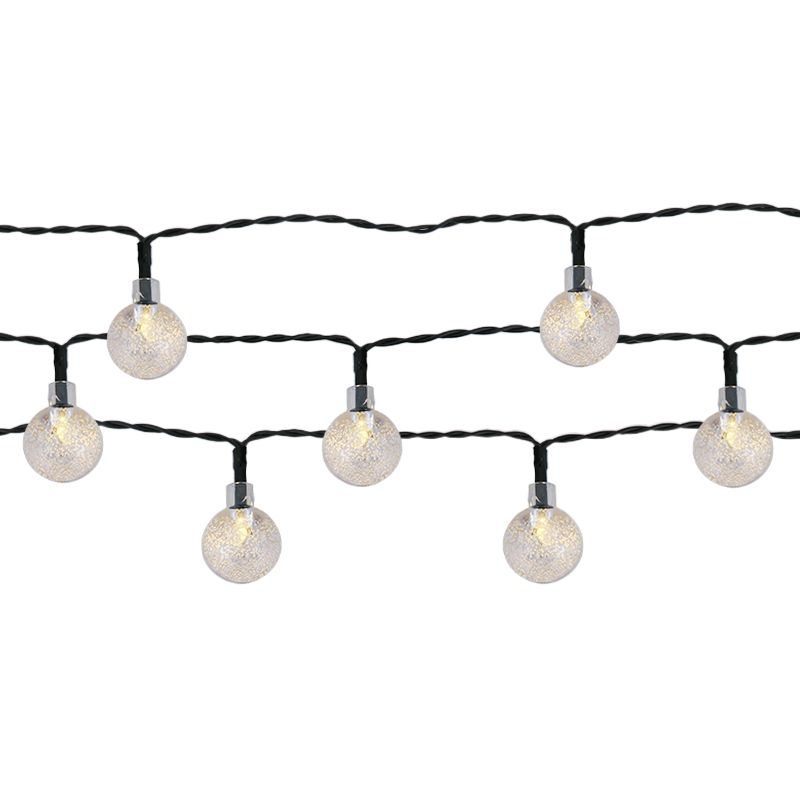 Éclairage de jardin à cordon solaire 30 LED blanc chaud