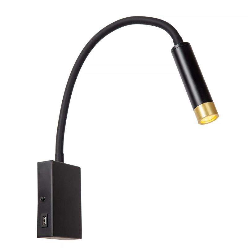 Spot mural moderne noir, Alec, avec interrupteur Spot mural moderne noir, Alec, avec interrupteur
