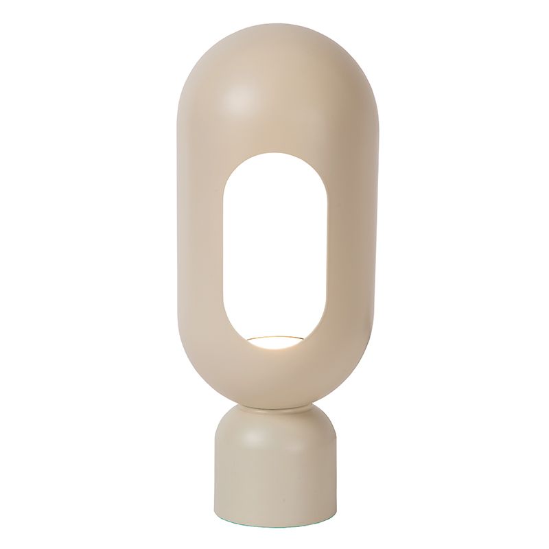 Lampe de table moderne taupe, Barris, avec interrupteur