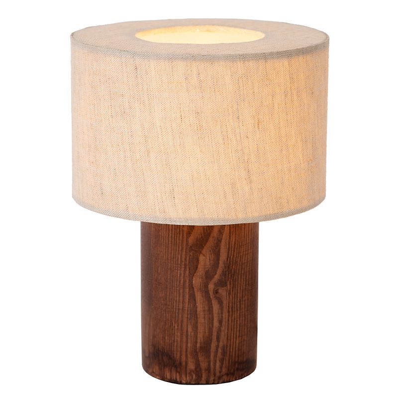 Lampe de table rustique marronne, Tachina, avec interrupteur