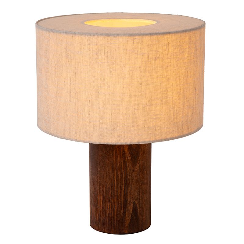 Lampe de table rustique marronne, Tachina, avec interrupteur Lampe de table rustique marronne, Tachina, avec interrupteur