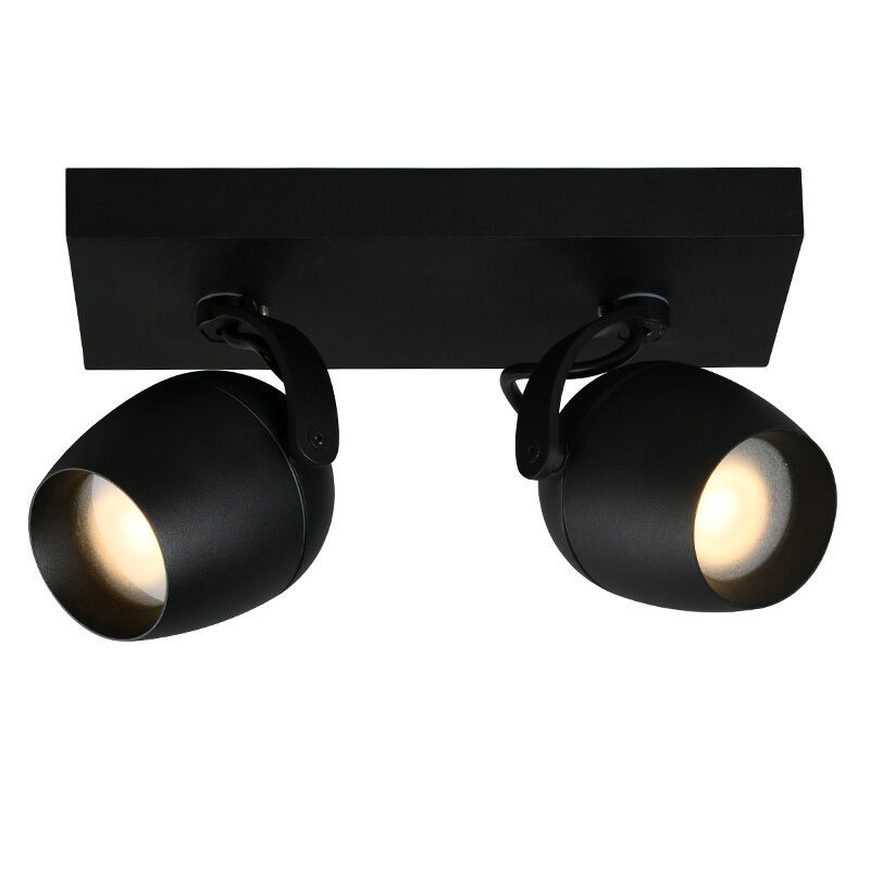 Spot plafond salle de bain moderne noir, Preston, IP44 Spot plafond salle de bain moderne noir, Preston, IP44