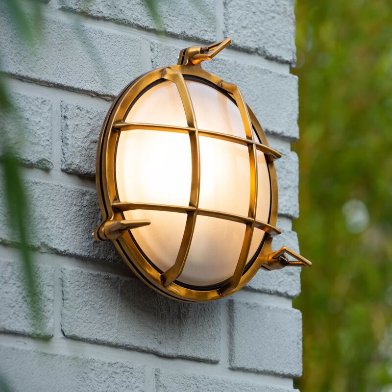 Luminaire extérieur rétro dorée, Dudley, IP65 Luminaire extérieur rétro dorée, Dudley, IP65