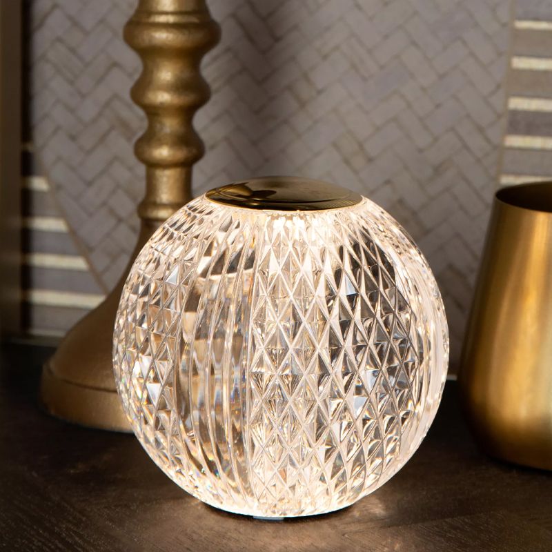 Lampe de table moderne transparente, Cintra, 1,5W, 2700K LED, gradable en 3 étapes