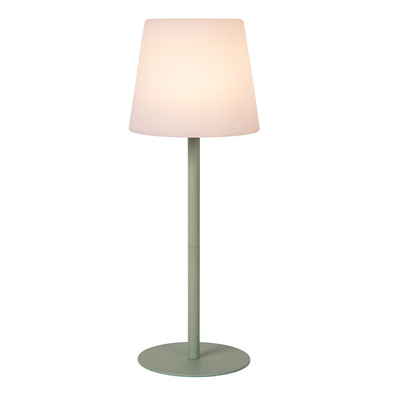 Lampe de table d'extérieur rechargeable moderne verte, Tyon, 2W, 2700K LED, IP65, avec variateur tactile Lampe de table d'extérieur rechargeable moderne verte, Tyon, 2W, 2700K LED, IP65, avec variateur tactile