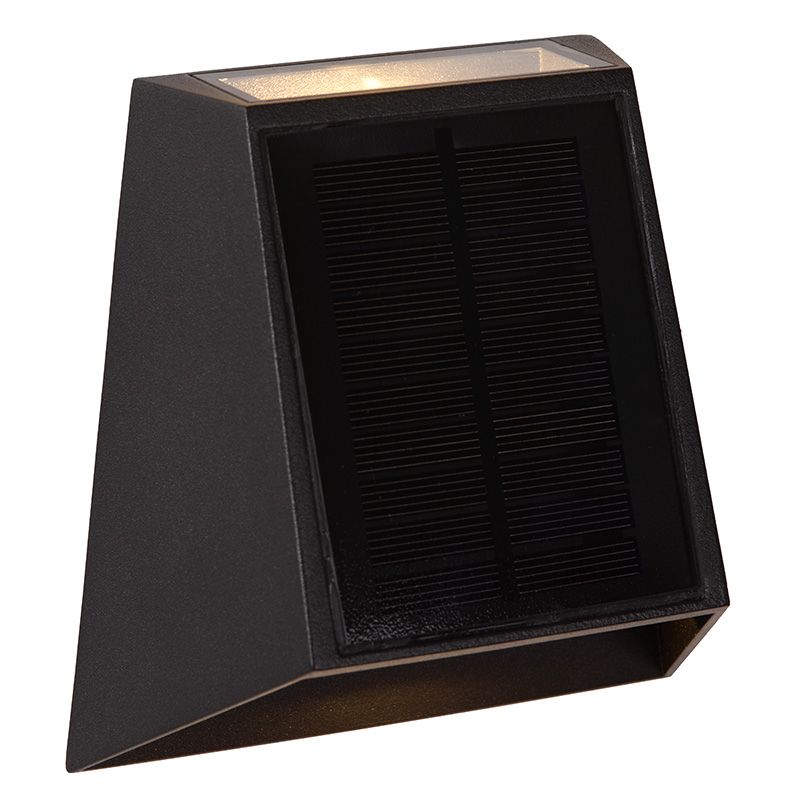 Applique solaire extérieur moderne noire, Luton, 1W, 2700K LED, IP54 Applique solaire extérieur moderne noire, Luton, 1W, 2700K LED, IP54