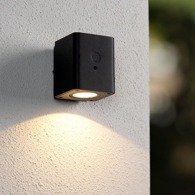 Applique solaire extérieur moderne noire, Ramin, 1W, 2850K LED, IP54 Applique solaire extérieur moderne noire, Ramin, 1W, 2850K LED, IP54