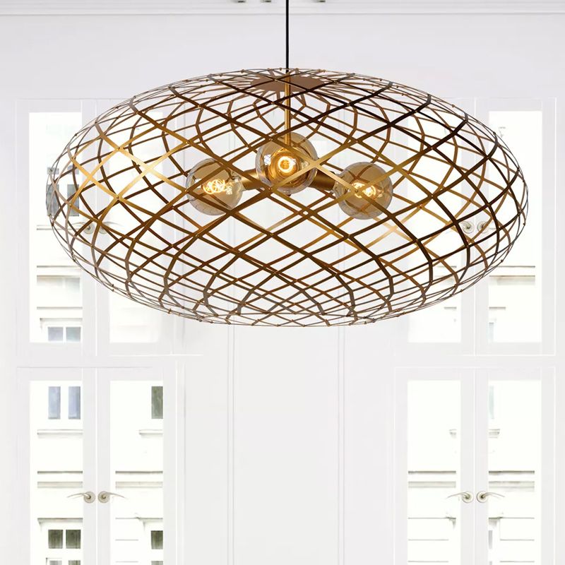 Suspension moderne dorée, Wolfram