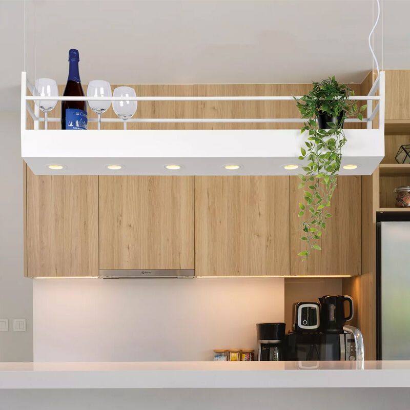 Suspension rustique blanche, Miravelle Suspension rustique blanche, Miravelle