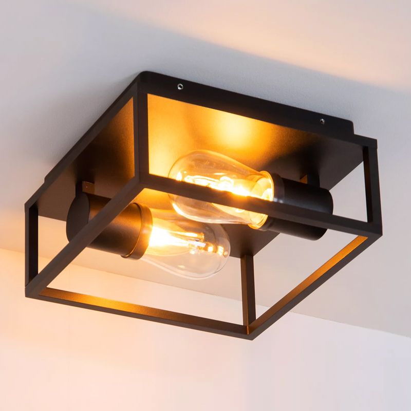 Lampe plafond moderne noire, Carlyn, IP54