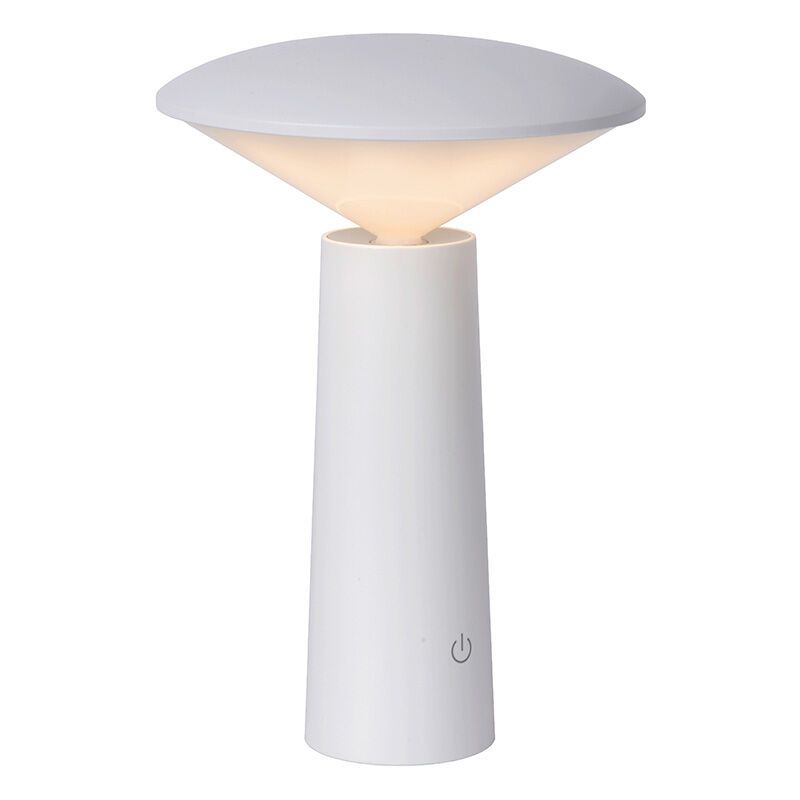 Lampe de table extérieur moderne blanche, Jive, 4W, blanc chaud à froid réglable LED, IP44, avec interrupteur
