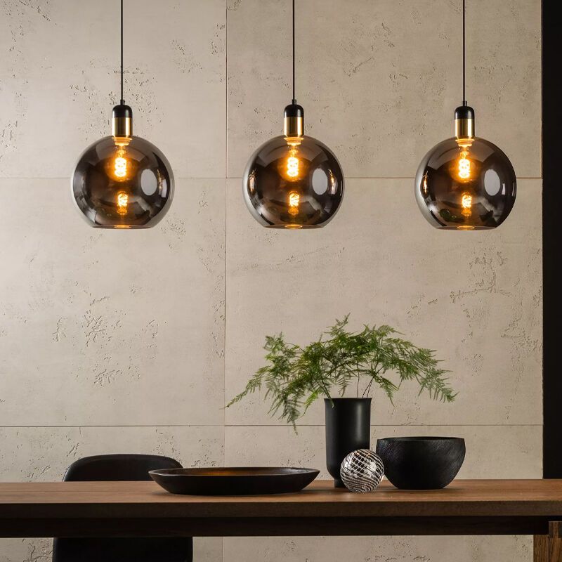 Suspension moderne grise, Julius