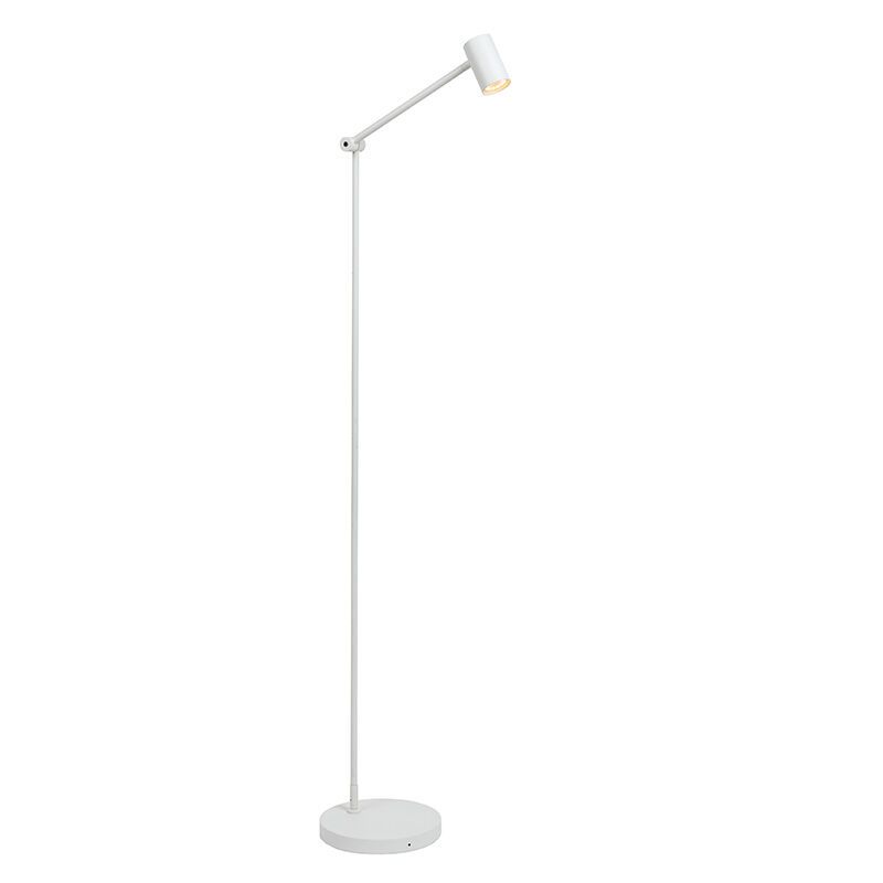 Lampadaire rechargeable moderne blanche, Tipik, 3W, 2700K LED, avec variateur tactile
