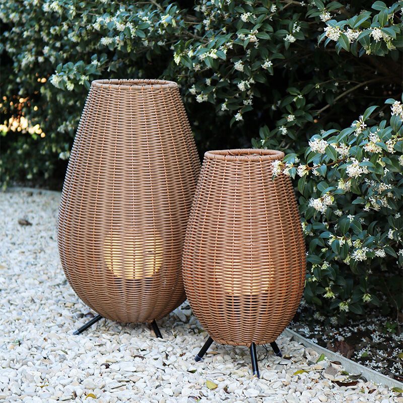 Lampe de table extérieur rustique marronne, Colin, 3W, 3000K LED, IP44, gradable en 3 étapes