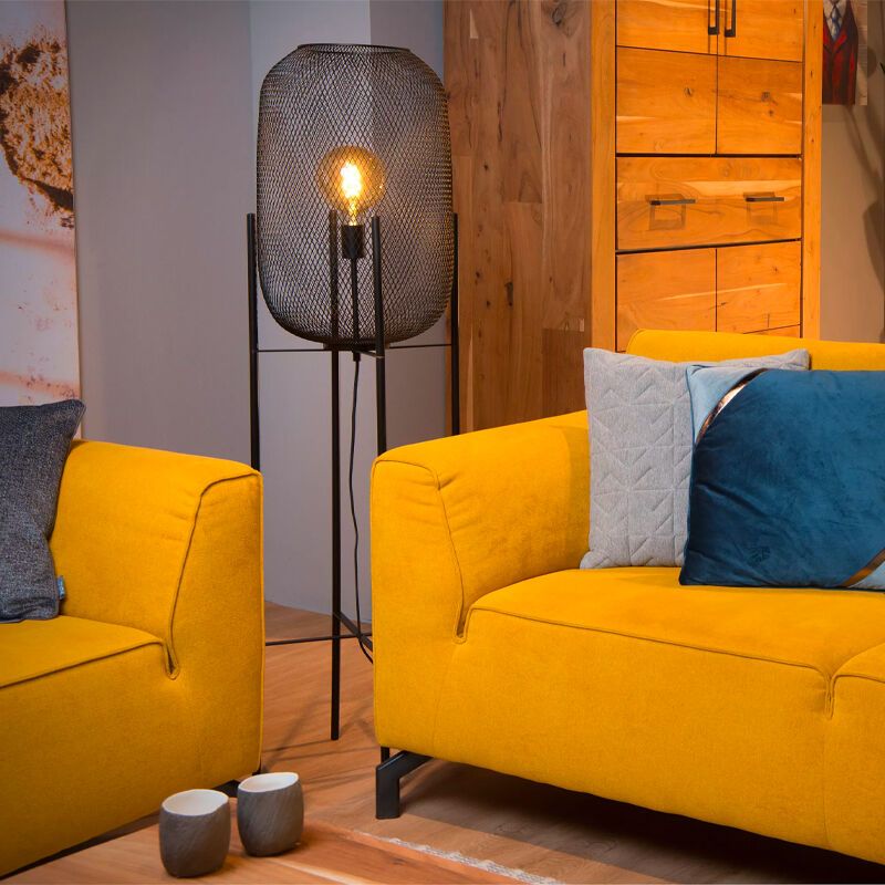 Lampadaire vintage noir, Mesh, avec interrupteur Lampadaire vintage noir, Mesh, avec interrupteur