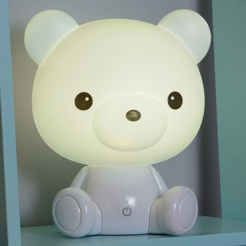 Lampe de table pour enfants blanche, Dodo Bear, 3W, 3000K LED Lampe de table pour enfants blanche, Dodo Bear, 3W, 3000K LED