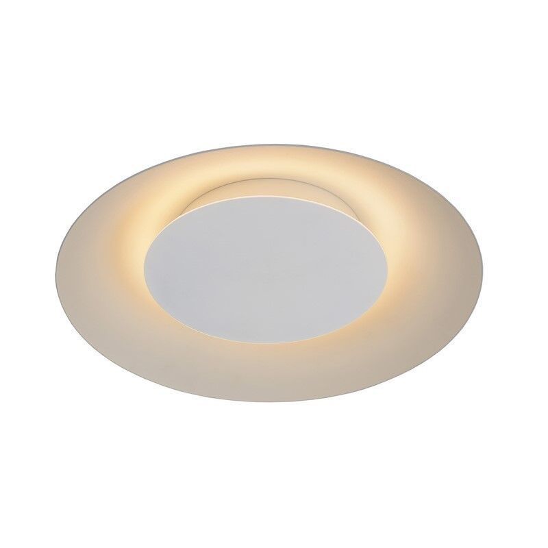 Lampe plafond moderne blanche, Foskal, 12W, 2700K LED