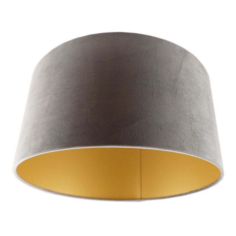 Abat-jour en velours d'or Milene, Tissu, moderne