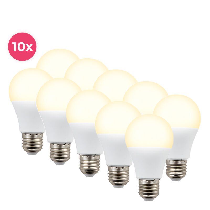 10-pack Cenor E27 A60 LED chaude ampoule blanche, 8,5W