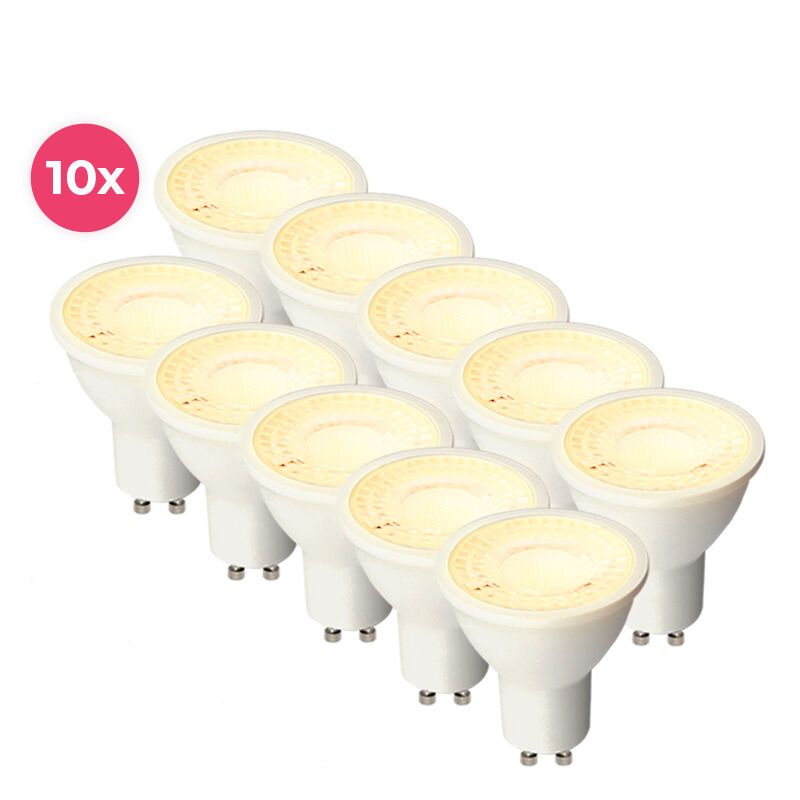 10-pack LED blanche GU10 place Antonie, 3W, 2700K 10-pack LED blanche GU10 place Antonie, 3W, 2700K