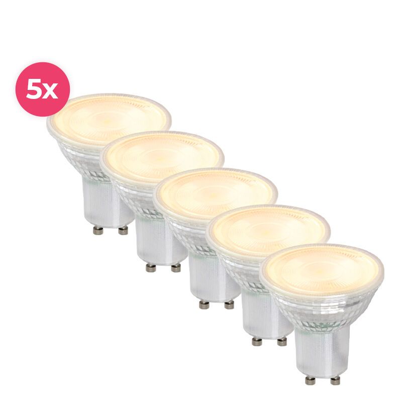 Lampe LED GU10 transparente dimmable Antonie, 5w, blanc chaud