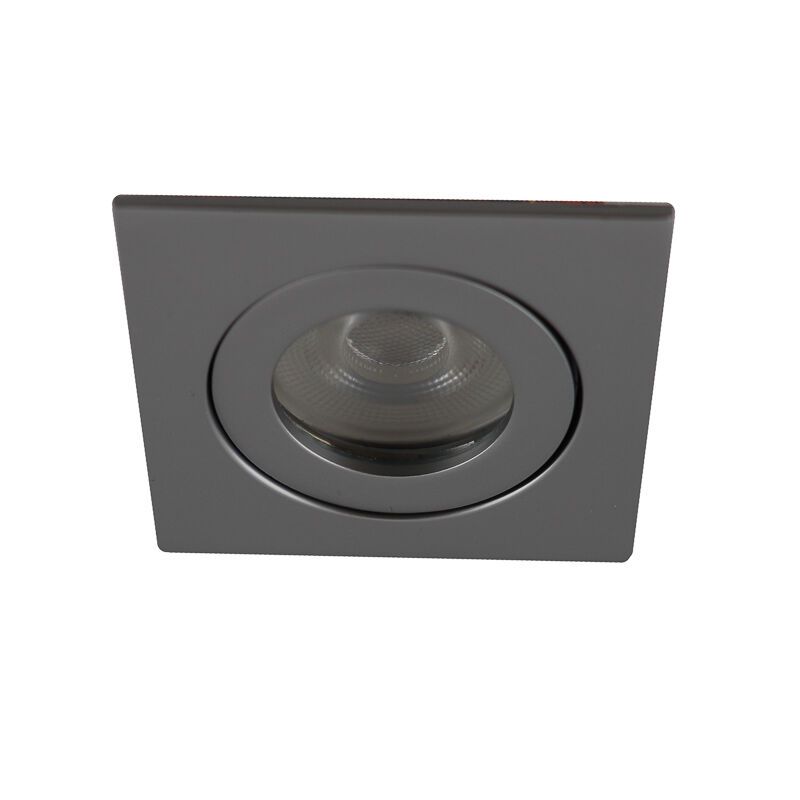 Spot encastré salle de bain argenté en aluminium, Dorx, IP44 Spot encastré salle de bain argenté en aluminium, Dorx, IP44