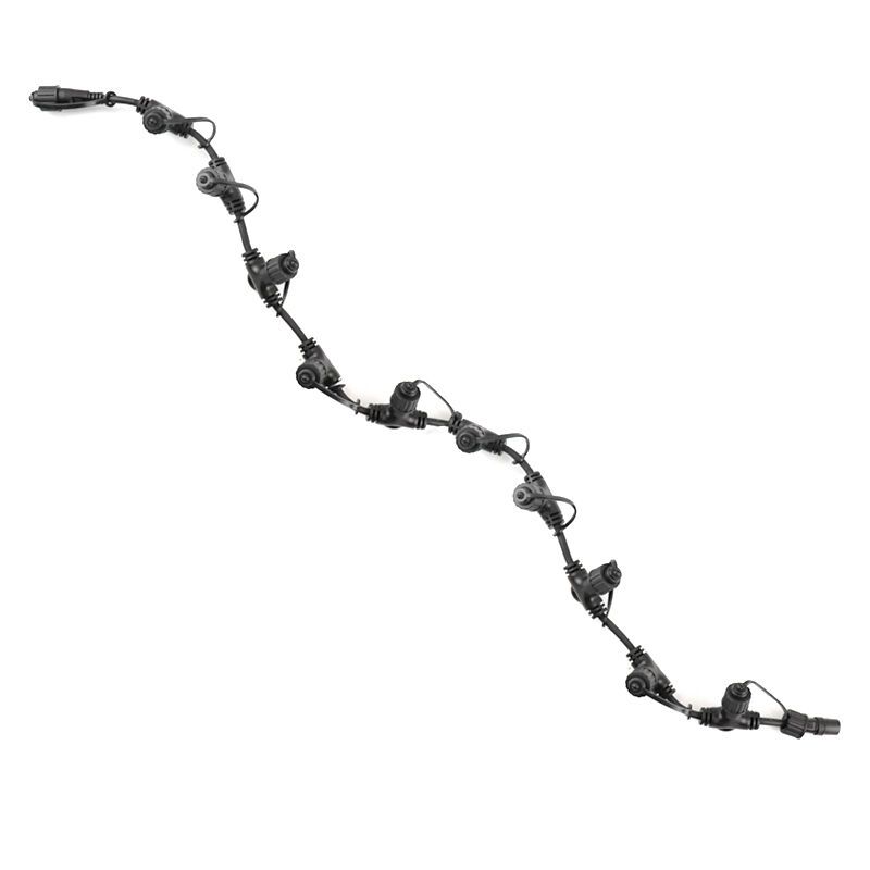 Câble de distribution noir de 1 m, avec 10 sorties Câble de distribution noir de 1 m, avec 10 sorties